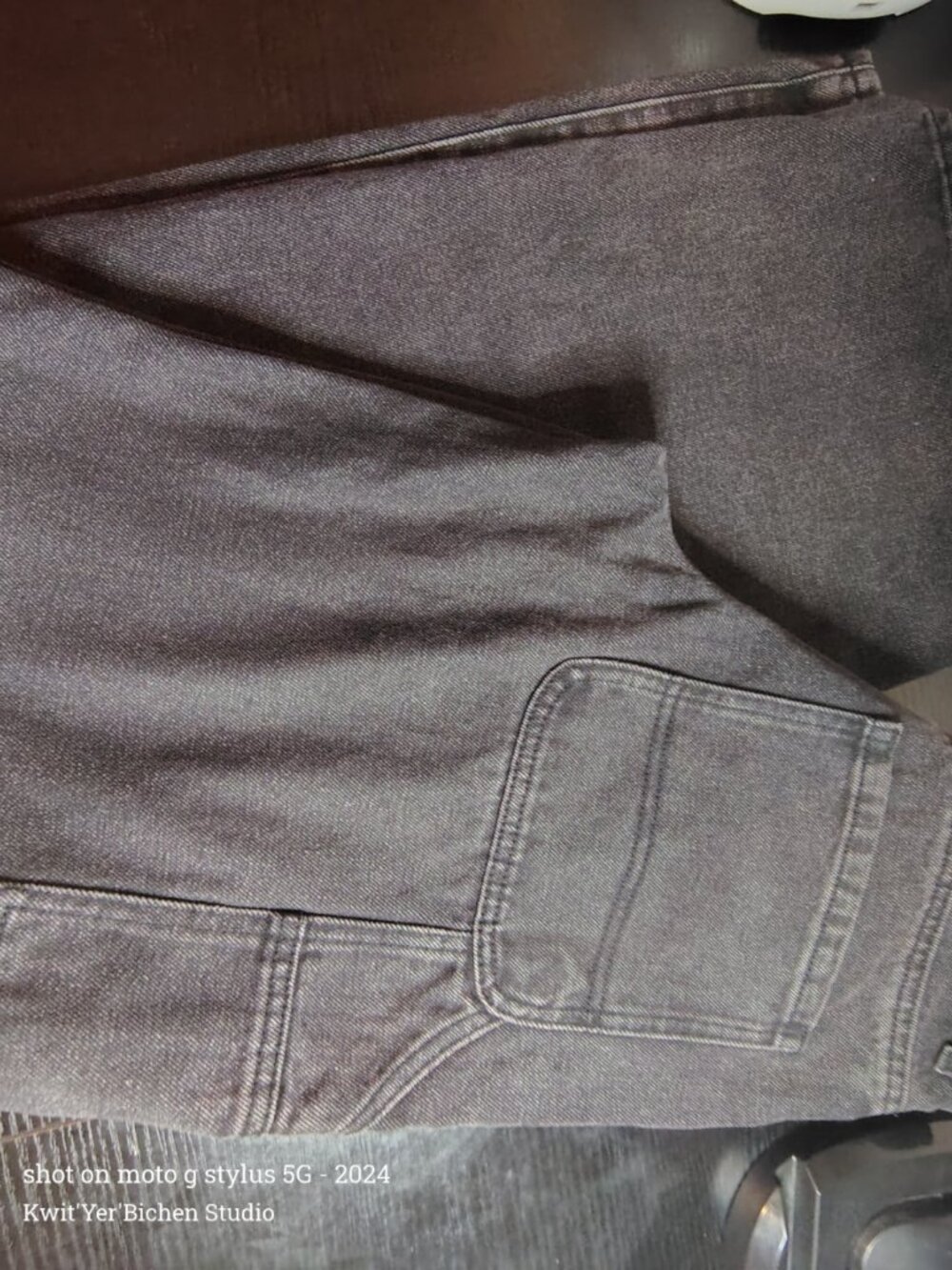 Black Denim WIDE Leg Jeans EDIKTED - Picture 6 of 8